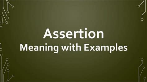 assertion synonym